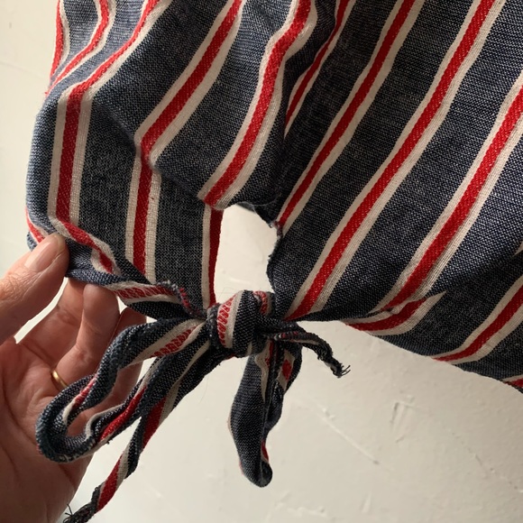 Striped linen summer tank top - Picture 3 of 5